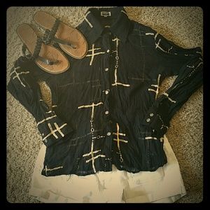 Long sleeve sheer top