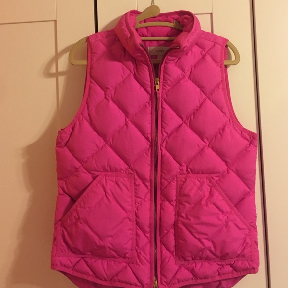 J. Crew pink puffer vest