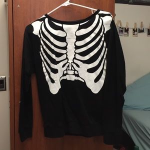 black skeleton sweater