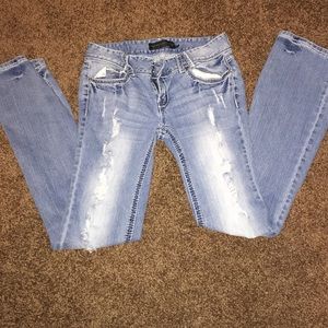 Rue 21 jeans. Size 7/8 regular slim boot cut.
