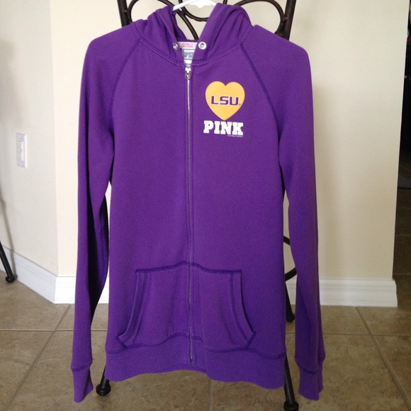 PINK Victoria's Secret Tops - Victoria's Secret Pink LSU Hoodie