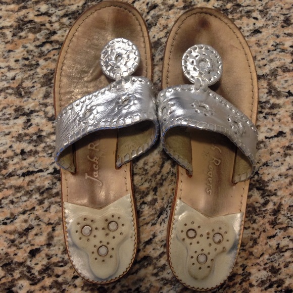 Jack Rogers Silver Hamptons size 7