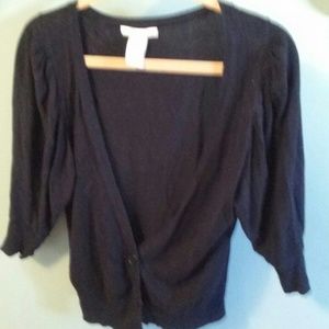Cropped black cardigan