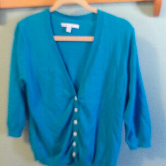 Bright blue sweater