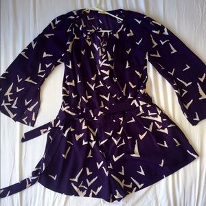 Anthropologie silk kimono romper