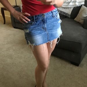 Hollister jean skirt