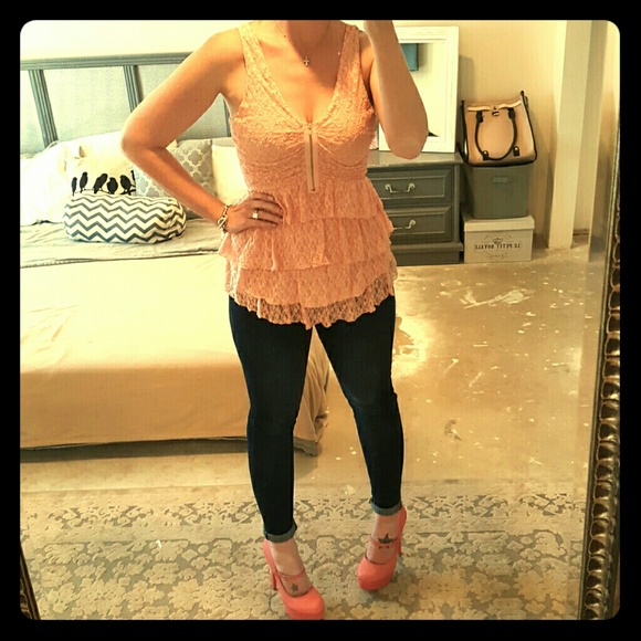 Moda International Tops - Lace Tank