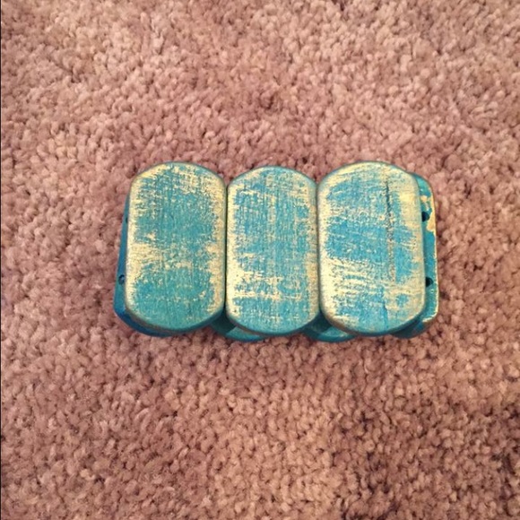 Gold and blue bracelet