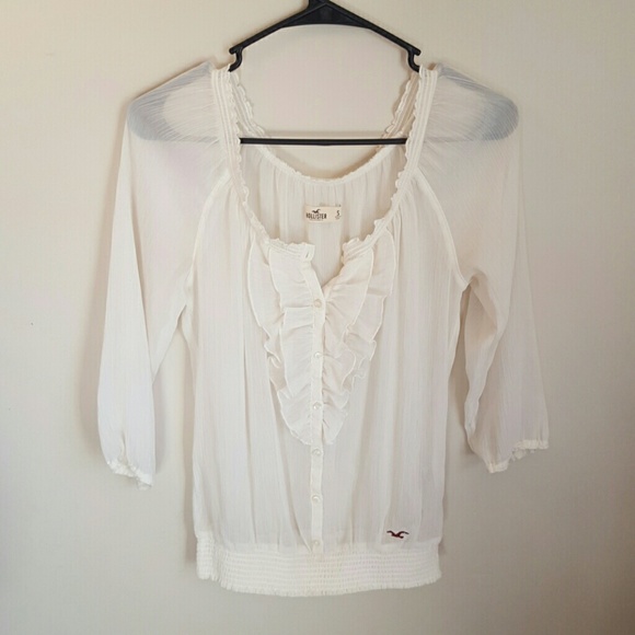 Dress up OR casual Hollister flowy top!