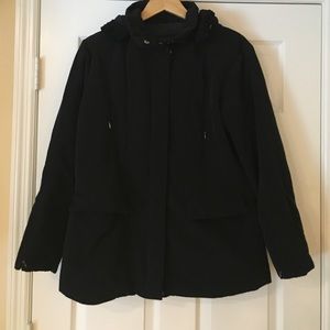 Black cold weather black jacket