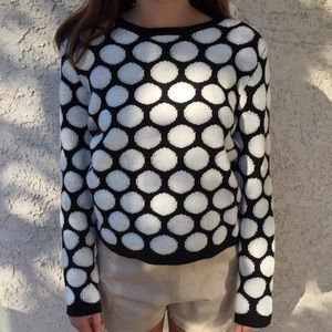 NET polka dot sweater