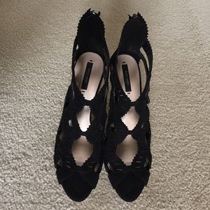 Zara heel sandals! Black suede, US 10