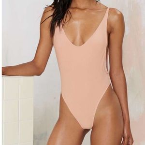 Nasty Gal nude one piece (brand new)