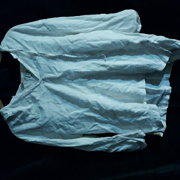 White light canvas-y cotton Beach shirt