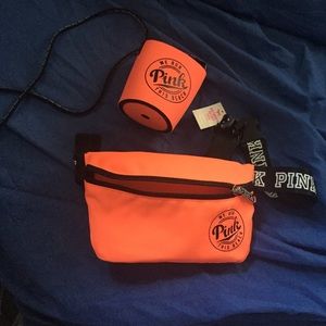 PINK, pouch with cup holder