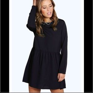 drop waist dress boohoo