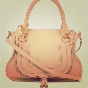 Chloe Marcie Medium Satchel Bag - Tan, PRICE FIRM