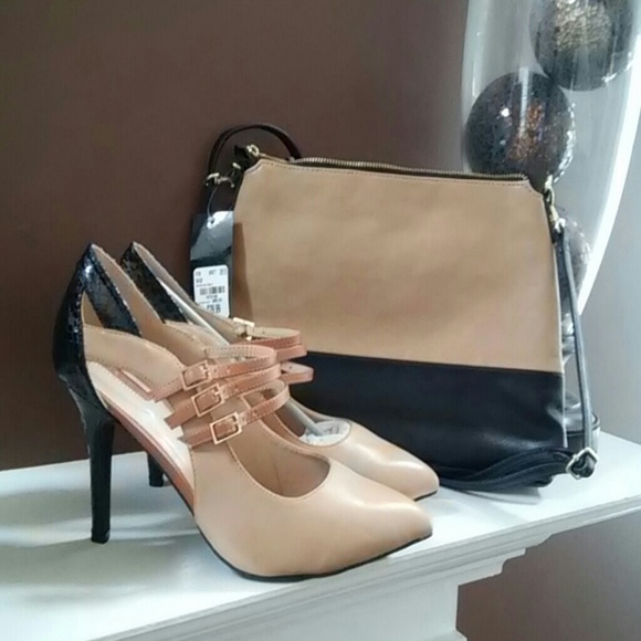 Color-Block Black & Mocha Heel *Purse Not Included * - Picture 1 of 4
