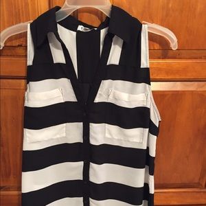 Express Black & White striped tank top