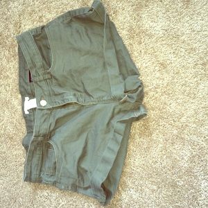 Olive green shorts