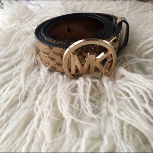 MICHAEL Michael Kors Genuine Leather Belt