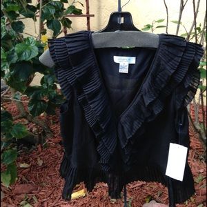 Emanuel Ungaro Black Ruffled Shirt