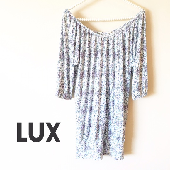 Lux {UO} 3/4 Sleeve Off Shoulder Dress