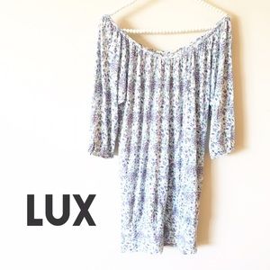 Lux {UO} 3/4 Sleeve Off Shoulder Dress