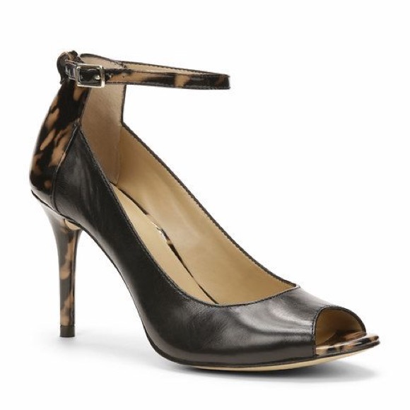 Viola Leather Ankle Strap Heels