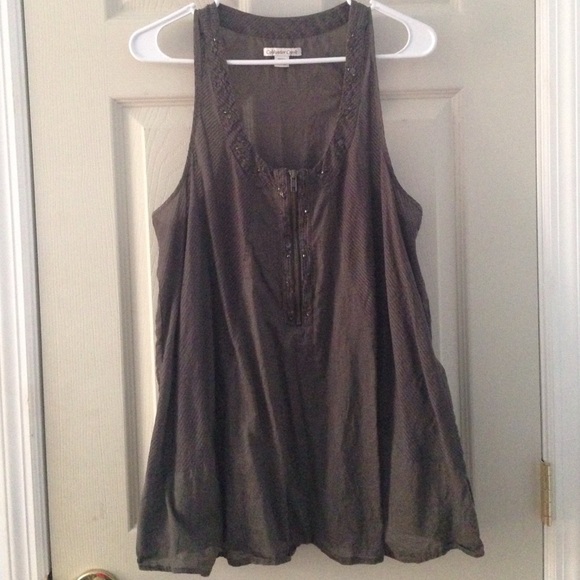 Coldwater Creek dark grey tank