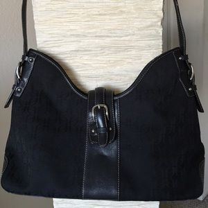 Fossil Canvas Bag with Leather Trim