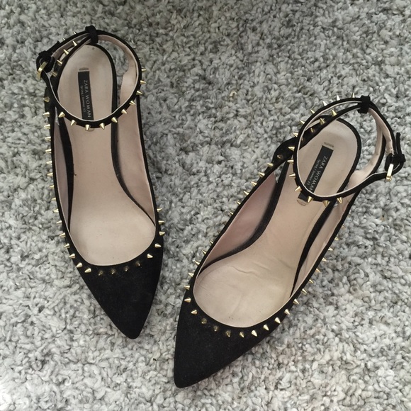 Zara Studded Kitten Heels