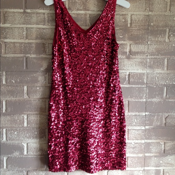 Red Sequin Dress