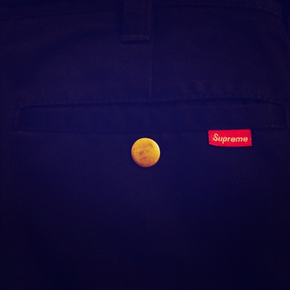 supreme navy work pants