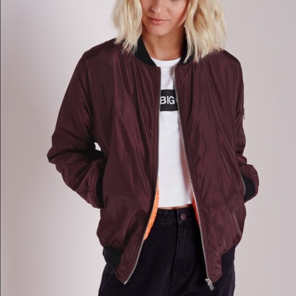 Missguided Oxblood Bomber jacket - Picture 1 of 3