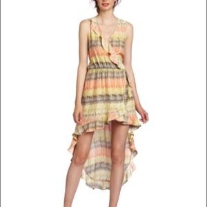 Parker Ruffle Hi-Lo Dress in Watercolor