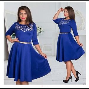 Jersey Blue Spring Dress