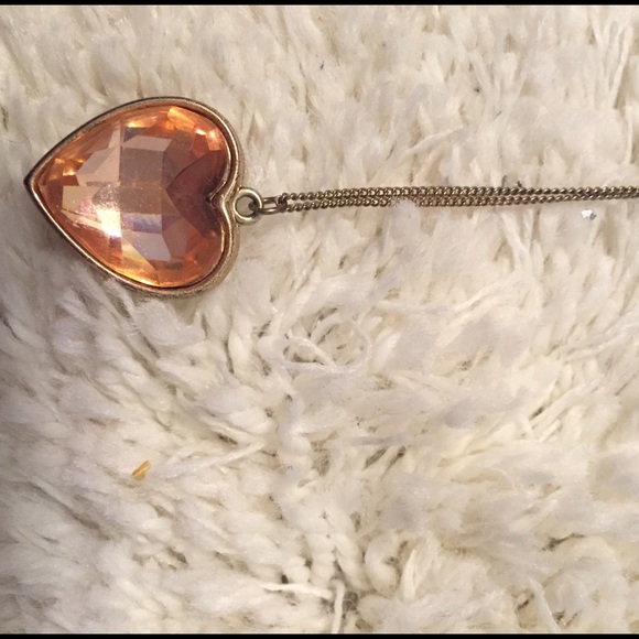 Long, heart necklace