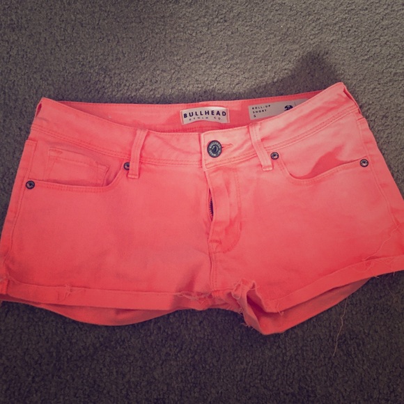 Neon Orange Bullhead Shorts