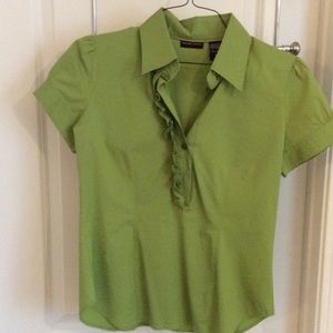 Green button blouse