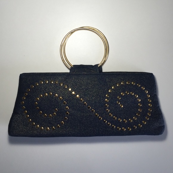 Comeco satchels 👛 blue and gold fabric