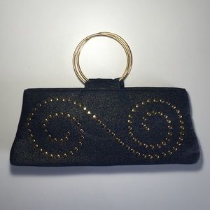 Comeco satchels 👛 blue and gold fabric