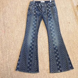 Free People printed flares
