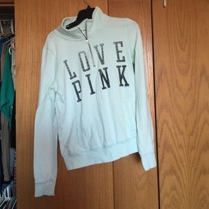 Victoria's Secret PINK light aqua sweatshirt