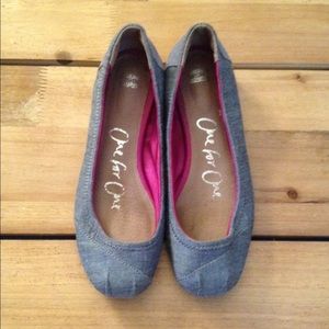 Toms Chambray Ballet shoes