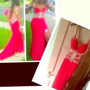 Red Iridescent Prom Dress