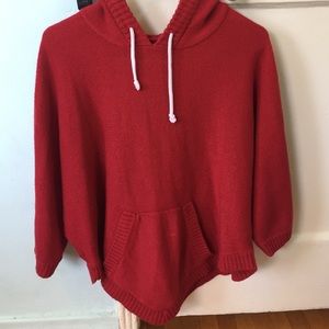 H&M red poncho