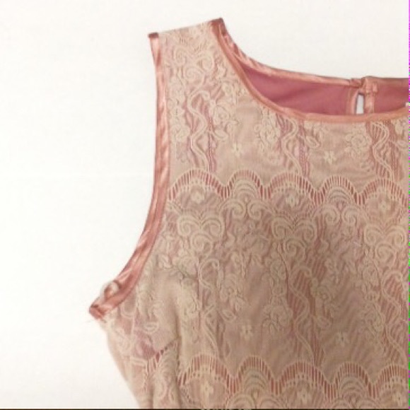 Sale 🚨NWOT Pink and Cream Lace Dress - Picture 4 of 4