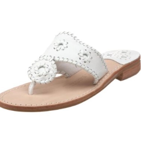 White Jack Rogers Classic Slip On Sandals
