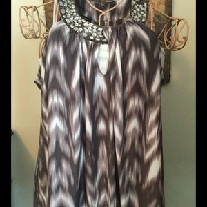 SOLD IN BUNDLE! INC Tunic Top with Beaded Neckline